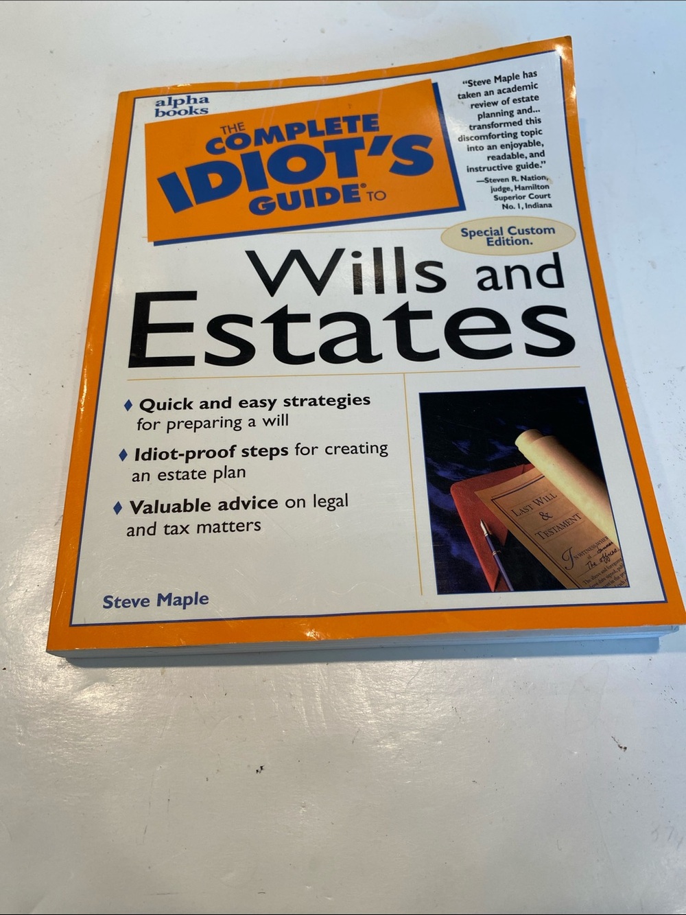 “The Complete Idiot’s Guide to Wills and Estates,”